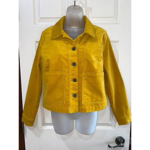 Cabi 3909 Citizen Jacket Fall S Mustard Yellow Corduroy Button Front Womens Casu - Picture 6 of 11